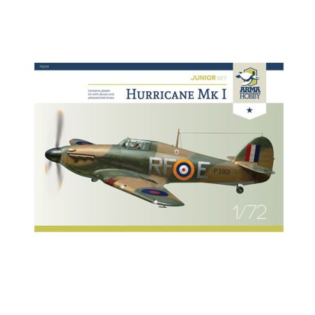 Maquette d'avion en plastique Hawker Hurricane Mk I Junior set 1/72