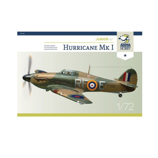 Maquette d'avion en plastique Hawker Hurricane Mk I Junior set 1/72 Maquette d'avion en plastique Hawker Hurricane Mk I Junior set 1/72