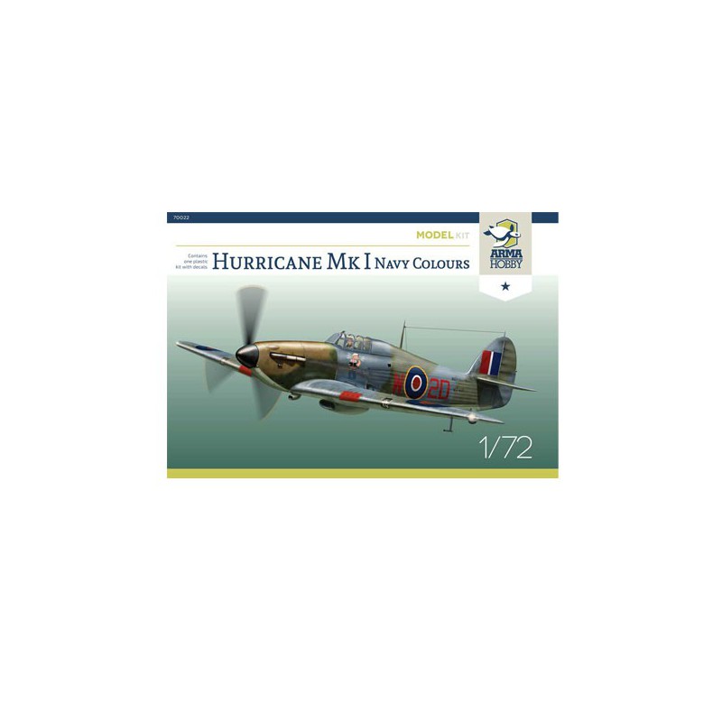 Maquette d'avion en plastique Hurricane Mk I Navy Model kit 1/72