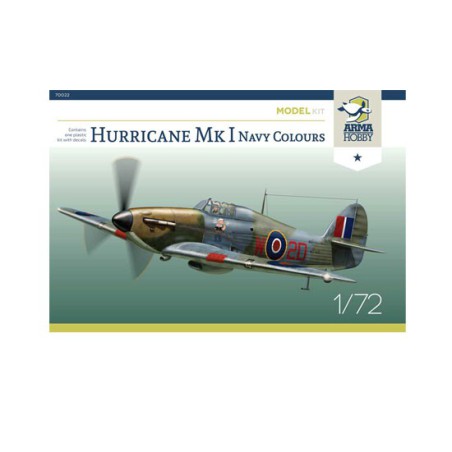 Maquette d'avion en plastique Hurricane Mk I Navy Model kit 1/72