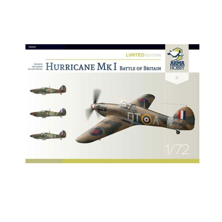 Maquette d'avion en plastique Hurricane Mk I Navy Battle of Britain 1/72