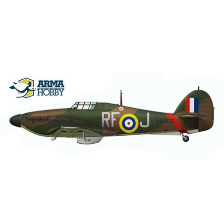 Maquette d'avion en plastique Hurricane Mk I Navy Battle of Britain 1/72