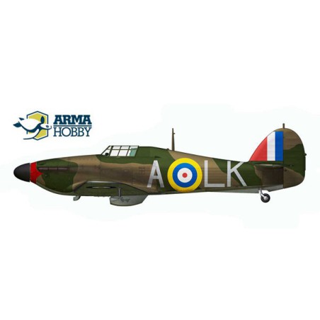 Maquette d'avion en plastique Hurricane Mk I Navy Battle of Britain 1/72