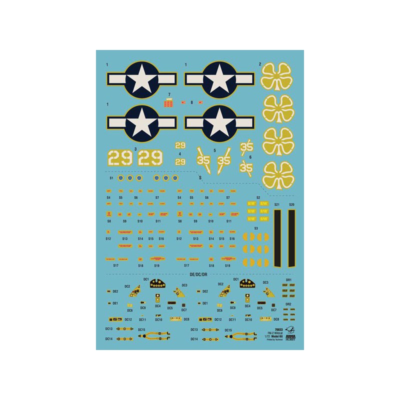 Maquette d'avion en plastique FM-2 Wildcat Model Kit 1/72