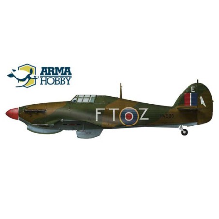 Maquette d'avion en plastique Hurricane Mk IIc Expert set 1/72