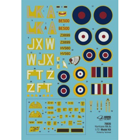 Hurricane Mk IC ICE SET 1/72 Kunststoffflugzeugmodell | Scientific-MHD