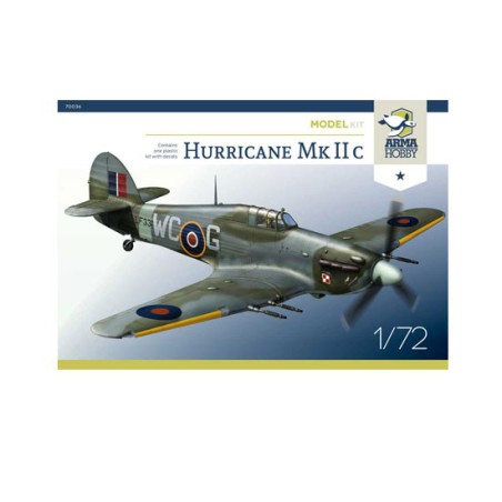 Maquette d'avion en plastique Hurricane Mk IIc Model kit 1/72