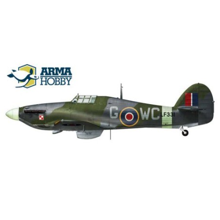 Maquette d'avion en plastique Hurricane Mk IIc Model kit 1/72