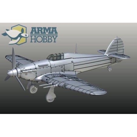 Maquette d'avion en plastique Hurricane Mk IIc Model kit 1/72