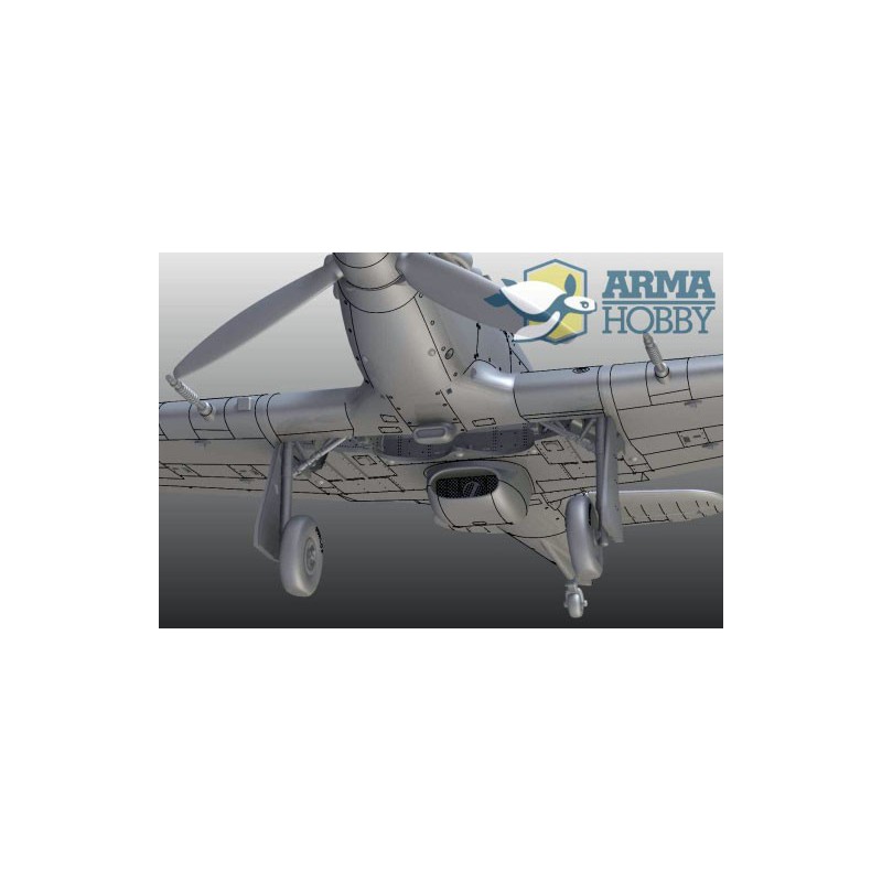 Maquette d'avion en plastique Hurricane Mk IIc Model kit 1/72