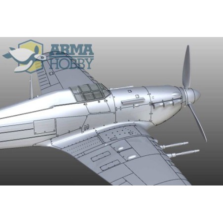 Maquette d'avion en plastique Hurricane Mk IIc Model kit 1/72