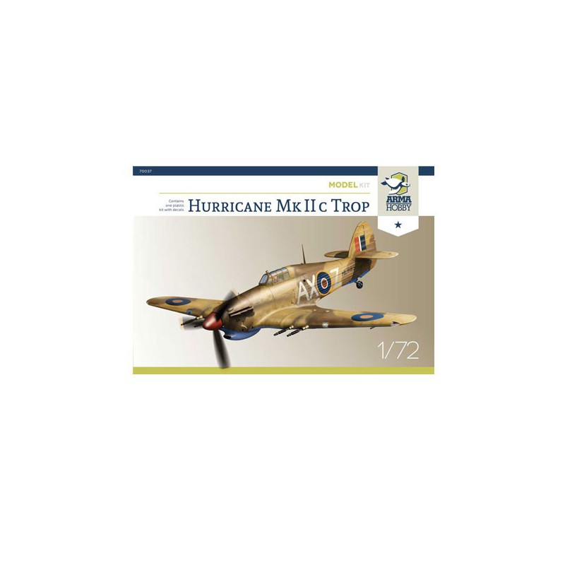 Maquette d'avion en plastique Hurricane Mk IIc Trop Model kit 1/72