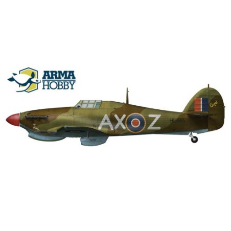 Maquette d'avion en plastique Hurricane Mk IIc Trop Model kit 1/72