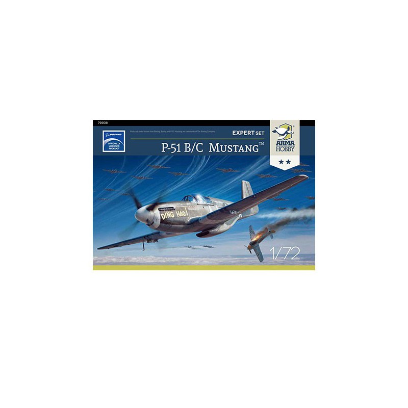 Maquette d'avion en plastique P-51 B/C Mustang Expert Set 1/72