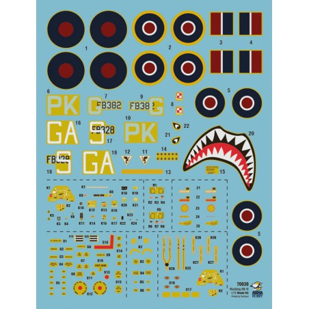 Maquette d'avion en plastique P-51 C Mustang Mk. III Model Kit 1/72