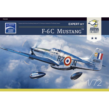 Maquette d'avion en plastique F-6C Mustang Expert set 1/72