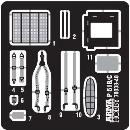 F-6C Mustang Plastic Airplane Expert Set 1/72 | Scientific-MHD