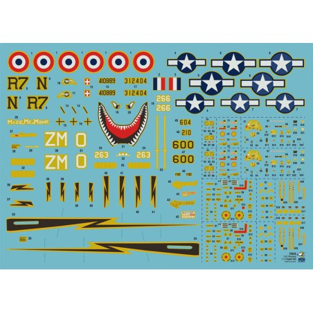 Maquette d'avion en plastique F-6C Mustang Expert set 1/72