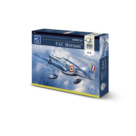 Maquette d'avion en plastique F-6C Mustang Expert set 1/72