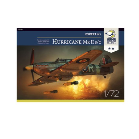 Maquette d'avion en plastique Hurricane Mk II b/c Expert set 1/72