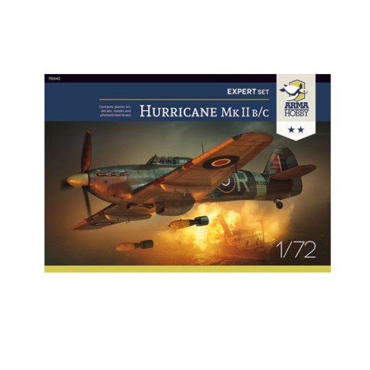 Maquette d'avion en plastique Hurricane Mk II b/c Expert set 1/72 Maquette d'avion en plastique Hurricane Mk II b/c Expert set 1/72