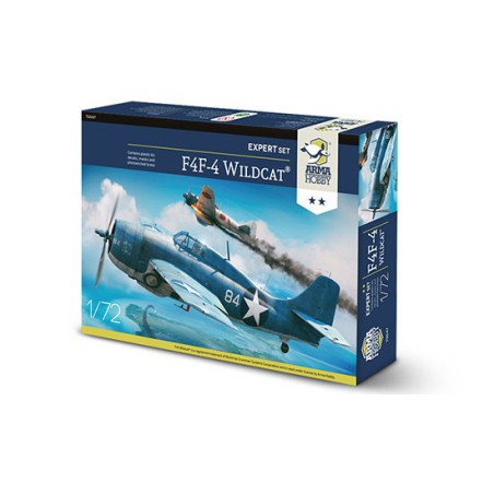 Maquette d'avion en plastique F4F-4 Wildcat Expert Set 1/72