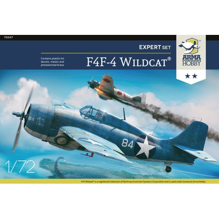 F4F-4 plastic plane model WildCat Expert Set 1/72 | Scientific-MHD