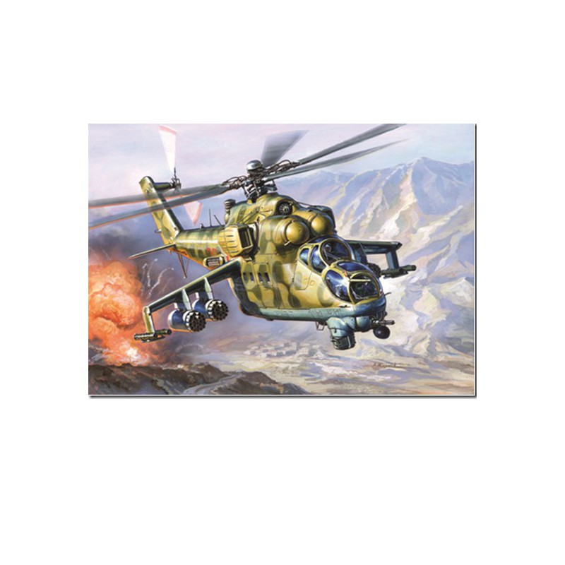 Maquette d'hélicoptère en plastique Mi-24V/VP Hind E 1/72 Maquette d'hélicoptère en plastique Mi-24V/VP Hind E 1/72
