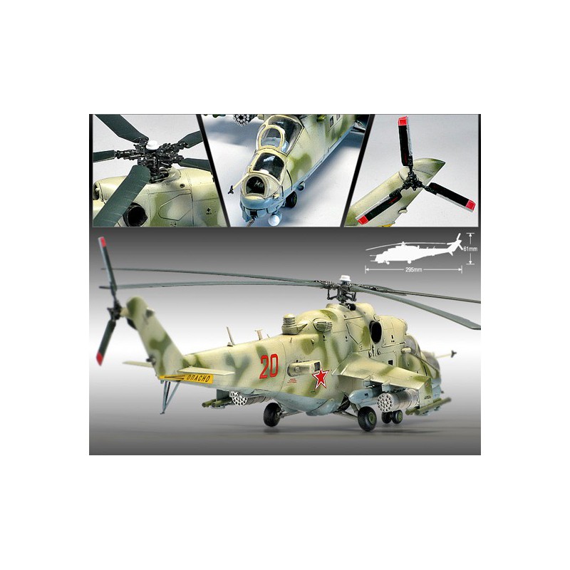 Maquette d'hélicoptère en plastique Mi-24V/VP Hind E 1/72 Maquette d'hélicoptère en plastique Mi-24V/VP Hind E 1/72
