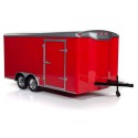 Miniature car Die Cast at1/18 Enclosed Trailer Red 1/18 | Scientific-MHD