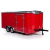 Miniature car Die Cast at1/18 Enclosed Trailer Red 1/18 | Scientific-MHD