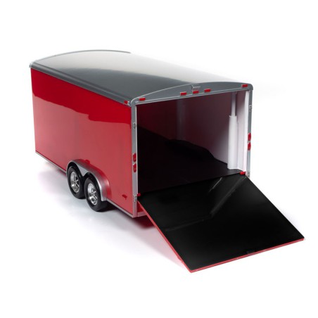 Voiture miniature Die Cast au1/18 Enclosed Trailer Red 1/18