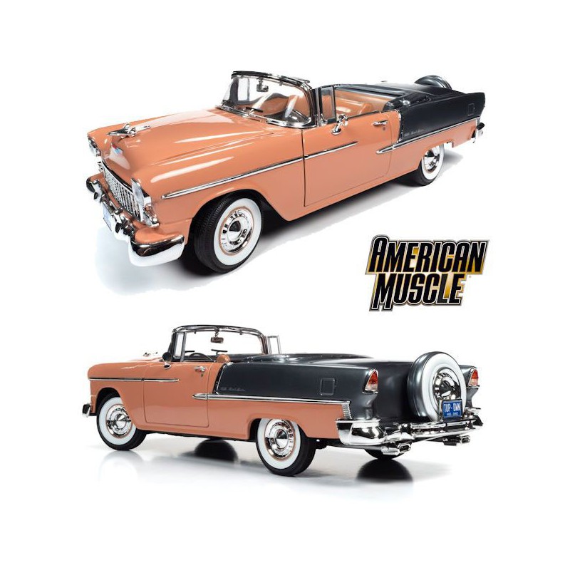 Voiture miniature Die Cast au1/18 Chevy Bel Air Convertible 1955 1/18
