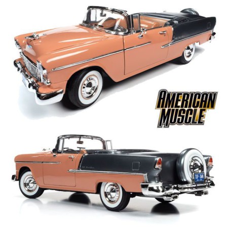 Voiture miniature Die Cast au1/18 Chevy Bel Air Convertible 1955 1/18