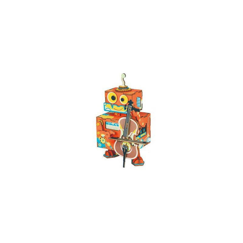 Puzzle 3D mécanique facile pour maquette Le Robot violoncelliste Puzzle 3D mécanique facile pour maquette Le Robot violoncelliste