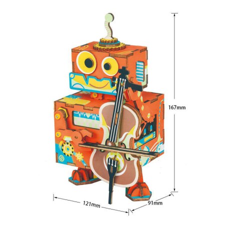 Easy mechanical 3D puzzle for model the cellist robot | Scientific-MHD