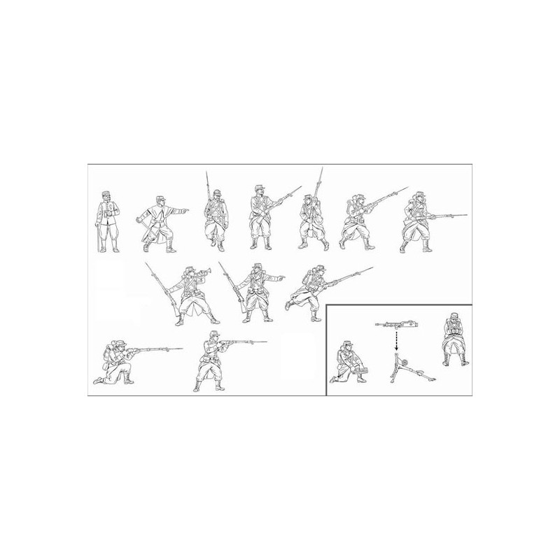 Figurine INFANTERIE FRANCAISE WWI1/72 Figurine INFANTERIE FRANCAISE WWI1/72