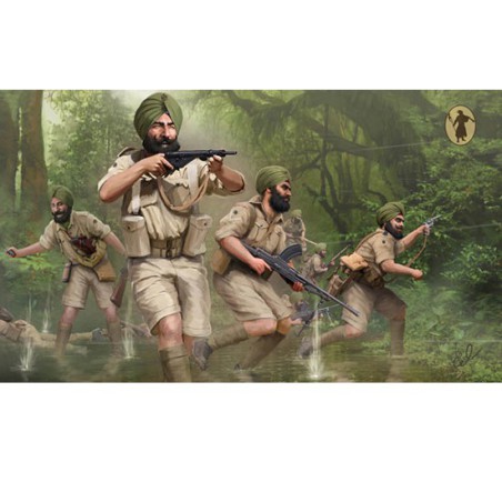 Figurine Infanterie Indienne WWII 1/72
