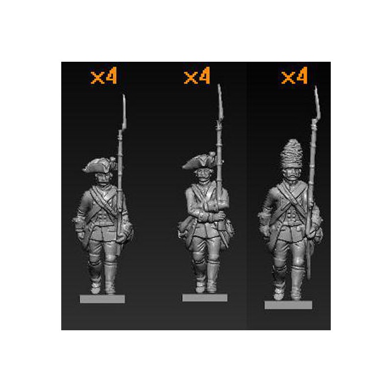 Figurine Seven years war Austrians marching 1/72