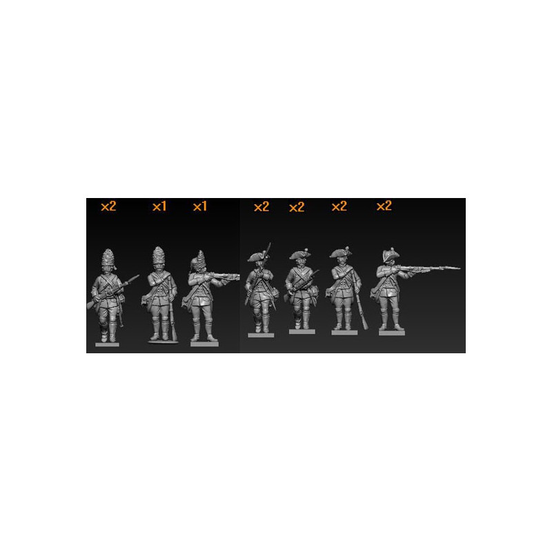 Figurine Seven years war Austrians action 1/72