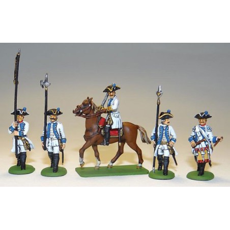 Figurine Seven years war Austrians command 1/72