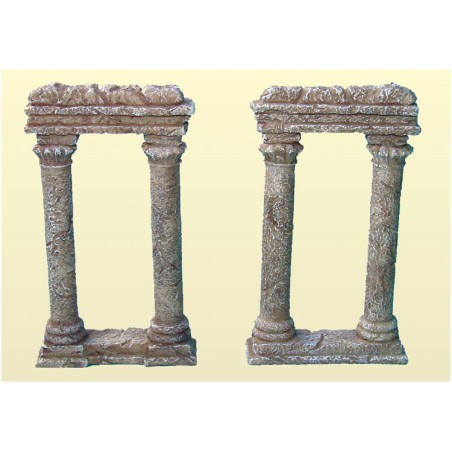 Mounted diorama model and painted columns in ruins (2pcs) | Scientific-MHD