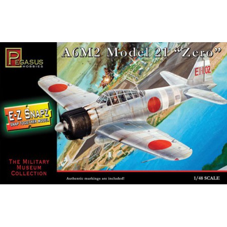 Maquette d'avion en plastique E-Z Built Kit A6M2 ZERO 1/48