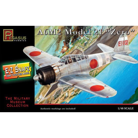 Maquette d'avion en plastique E-Z Built Kit A6M2 ZERO 1/48