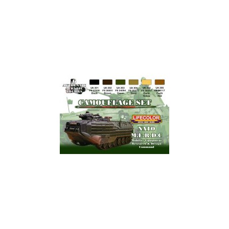 Peinture acrylique CAMOUFLAGE NATO M.E.R.D.C.