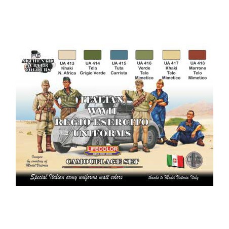 Acrylic paint set Italian uniforms wwii | Scientific-MHD