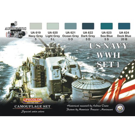 Peinture acrylique BATEAUX US WWII SET 1