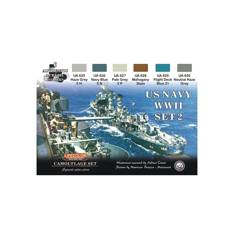 Peinture acrylique BATEAUX US WWII SET 2