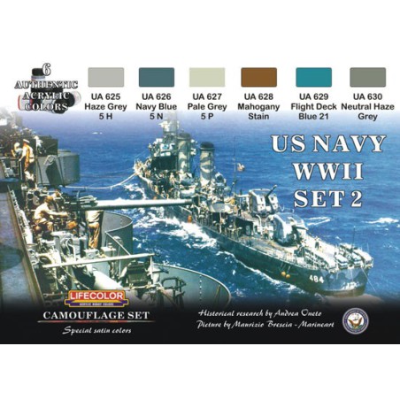 Acrylic painting US boats wwii set 2 | Scientific-MHD