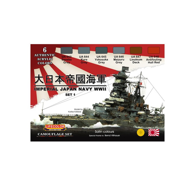 Peinture acrylique Set 1 Japanese Navy WWII